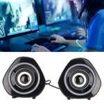 Computer Speakers Small USB Powered Wired Desktop Speakers With LED Light Fo NDE