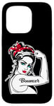 iPhone 15 Pro Female Bouncer Rosie The Riveter Pin Up Girl Bouncer Case