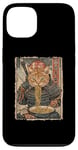 Coque pour iPhone 13 Samurai Cat Loves Ramen Anime Drôle Anime Art Japonais Samouraï