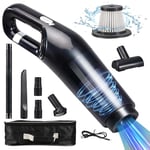 Grixz Handheld Vacuum Cleaner, Car Vacuum Cleaner, Hand Held Vacuum Cordless, Car Hoovers, 10000Pa Powerful Suction Portable Lightweight, Long Runtime Rechargeable Battery Quick Charge Vaccum for Car