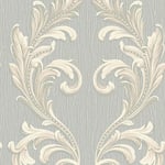 Belgravia Decor Tiffany Scroll Silver Wallpaper GB41325 - Italian Vinyl