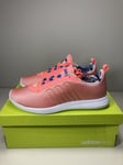 adidas Neo Cloudfoam Pure Womens Teens Activeware Trainers Orange UK 4 EU 36 2/3