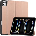 Till iPad Pro 11 (2024) Slim fit tri-fold fodral Pennfack - RoseGold