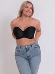 Curvy Kate Luxe Multiway Strapless Moulded Bra - Jet Black, Black, Size 32J, Women