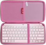 Hermitshell Étui de voyage rigide pour clavier sans fil Logitech MX Keys Mini minimaliste éclairé (or rose)