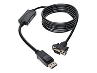 Eaton DisplayPort to VGA Active Cable Adapter, DP 1.2 with Latches, DP to HD15 (M/M), DP2VGA, 1080p, Black, 6 Feet / 1.83 Meters (P581-006-VGA-V2)