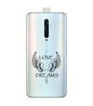 Coque OPPO RENO 2Z love dreams ailes noir transparente