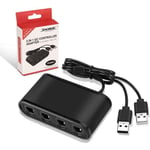 Gamecube Controller Adapter, Adaptateur Manette Gamecube pour Super Smash Bros Adaptateur avec 4 Ports pour Wii U, Nintendo Switch