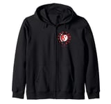 Bruce Lee Red Jeet Kune Do Hybrid Martial Art Yin Yang Zip Hoodie