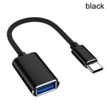 Otg Adapter Cable Type-c To Usb 2.0 Male Female Black
