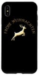 iPhone XS Max Gold German Merry Christmas Frohe Weihnachten Reindeer Case