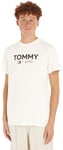 Tommy Jeans Men Slim Essential Tommy Tee S/S T-Shirts, White, S