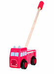 Vintage Fire Engine Push Along Toy - Push Pull Along Toys 1 Year Olds,Toddler - Wooden Toys,Perfect 1st Birthday Gifts for Boy,Girl - Early Development & Activity Toys by Orange Tree Toys OTT02381