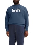 Levi's Men's Big & Tall Relaxed Graphic Crew, Poster Logo-Sunset Blue, 2XL