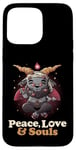 iPhone 15 Pro Max Peace Love Souls Demon Goat Pentagram Satanic Cute Baphomet Case