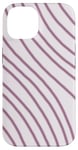 Coque pour iPhone 14 Art abstrait motif ligne de couleur rose