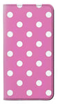 Innovedesire Pink Polka Dots PU Leather Flip Case Cover For Motorola Moto G7 Power