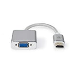 Nedis VGA-adapter | HDMI ™ -kontakt | VGA Hun 15p | Gull belagt | Rett | Aluminium | Sølv | Deksel Vindusboks