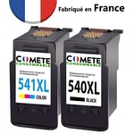 COMETE CONSOMMABLE 540 541 XL 2 cartouches MADE IN FRANCE compatibles CANON PG540 CL541 XL PG-540 CL-541 540XL/541XL