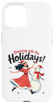 Coque pour iPhone 15 Bonhomme de neige Dancing into the Holidays Princesse Cadeau Homme Femme