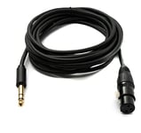 System-S Câble audio XLR 3 broches femelle vers prise jack 6,35 mm Adaptateur AUX 5 m