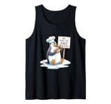 Funny Penguin Chef Arctic Fast-Food Hot-Dog Art Tank Top