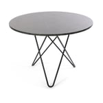 OX Denmarq - O Dining Table Ø100, Black Steel Frame, Top: Green Marble - Spisebord - Dennis Marquart - Grønn - Metall/Stein