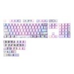 KiiBoom Lot de 133 touches de profil OEM violet - Imprimé sur le côté - Capuchons PBT pour disposition ANSI - Commutateur MX - Clavier de jeu mécanique