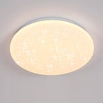 Luminaire Plafonnier, 24W Lampe de Plafond Ronde avec Effet Étoiles, Lustre led Plafonnier Moderne pour Cuisine Chambre Enfant Couloir Coucher Salle