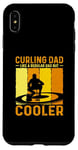 Coque pour iPhone XS Max Amateur de curling Cadeaux de sports d’hiver de curling papa