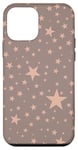 Coque pour iPhone 12 mini Beige et marron, étoiles