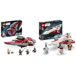 LEGO 75362 Star Wars Ahsoka Tano's T-6 Jedi Shuttle Set, Buildable Toy Starship with 4 Minifigures incl. Sabine Wren and Marrok with Lightsabers & 75333 Star Wars Obi-Wan Kenobi’s Jedi Starfighter