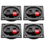 4PCS Speaker Box Terminal Cup, Spring Square Subwoofer Box Terminal Binding8673