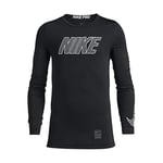 Nike Boys Pro Long Sleeve Top - Black/White, Small