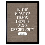 Artery8 Dictionary Inspiring Quote Sun Tzu Midst of Chaos There is Opportunity Art Print Framed Poster Wall Decor 12x16 inch