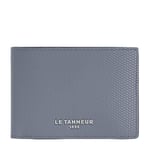 Le Tanneur, portefeuille horizontal, en cuir signature T, Emile, homme, 3 poches plates, poche ID, poche monnaie à rabat, 2 poches billets, 6 compartiments cartes,accessoire métallique finition argent