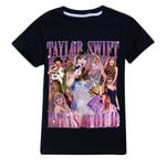 Taylor Swift Ears Tour Tryckt Barn- och Tonårströja Musik Konsert Toppar Tee Blus Black 170cm