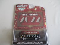 MINIATURE 1/64 GREENLIGHT  VOLKSWAGEN T2 PANEL VAN HAPPY NEW YEAR 2022