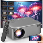 [Mise au point électrique] Projecteur WiFi 5G avec Bluetooth Natif 1080P, Technologie LCD 26000L Home Cinéma Extérieur/Home Cinéma Vidéo Projecteur avec trépied pour iOS/Android/TV Stick