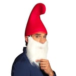 Boland 01354 - Bonnet nain en feutre rouge unisexe, chapeau de gnome pour déguisement de conte de fées, costume de carnaval ou fête à thème