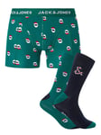 Jack & JonesSweet Santa Trunks & Socks Gift Box - Aventurine/Navy