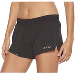 2XU Light Speed Womens Running Shorts Black 3 Inch Lightweight Zip Pocket Lined