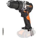 WORX Nitro Perceuse à percussion sans fil PowerShare 18 V (20 V max), moteur sans balais, 60 Nm, mandrin de 13 mm, contrôle de vitesse variable,