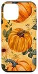 Coque pour iPhone 12 mini Jaune Abstrait Tropical Vintage Citrouille Motif Décor