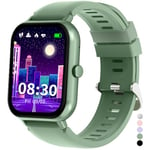 JUBUNRER Montre Connectée Enfant Cardiofrequencemetre Moniteur de Sommeil Podomètre Modes Sport étanche Reveil Jeux Bluetooth Appel Jouet Ado Fitness Tracker Cadeau Garçon Fille 3+ Ans Adolescent