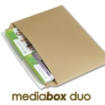 Enveloppebulle - Lot de 100 enveloppes carton media-box duo pour 2 dvd / bluray