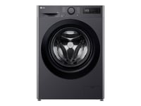 Lg Serie R5 F4wr510sbm - Tvättmaskin - Bredd: 60 Cm - Djup: 62 Cm - Höjd: 85 Cm - Frontmatad - 10 Kg - 1400 Rpm - Gråsvart