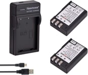 Remplacement Batterie en-EL9 EN-EL9A (2) et Chargeur USB Portable Kit pour Nikon D3000, D5000, D40, D60, D40X