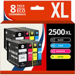 123CONSOMMABLES - PGI-2500XL - Pack 8 Cartouche encre Compatible pour Canon PGL-2500 PGI 2500XL PGL2500XL pour Canon Maxify MB5150 MB5450 MB5050 MB5350 MB5050 MB5155 (2 Noir / 2 Cyan / 2 Magenta / 2 Jaune)