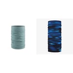 Buff Unisex Merino Wool Lightweight Tubular Bandana Scarf - Pool & Multifunctional Outdoor Tubular, Blue